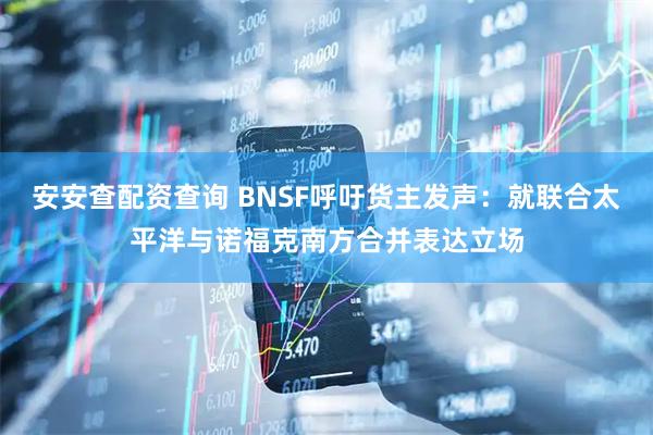 安安查配资查询 BNSF呼吁货主发声:就联合太平洋与诺福克南方合并表达立场